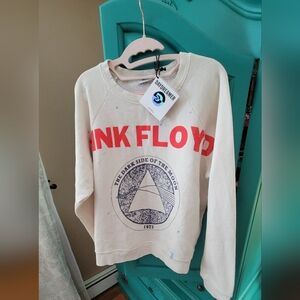 Daydreamer Pink Floyd Cream and Red Graphic Sweatshirt